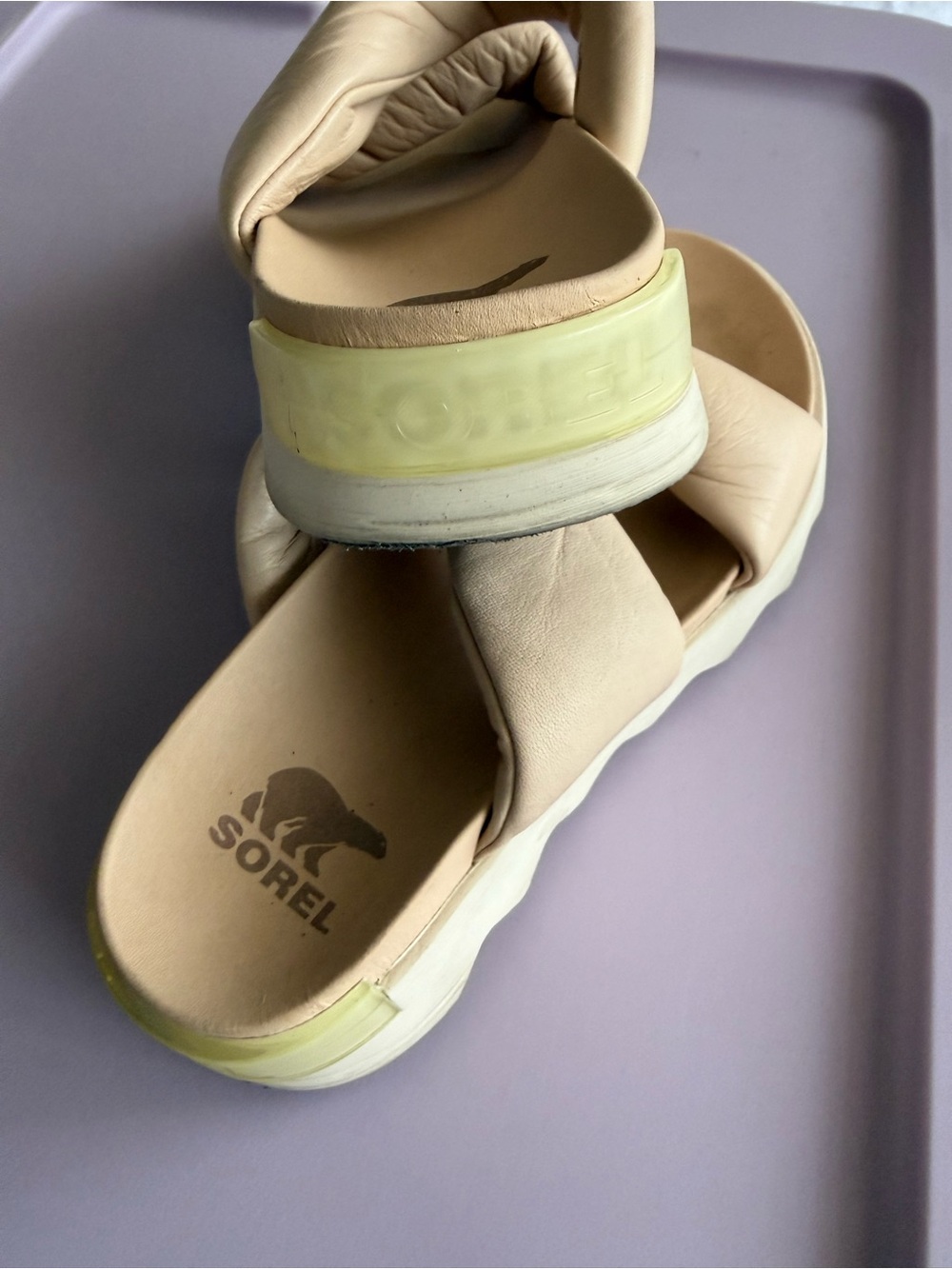 Sorel Cream Padded Double-Strap Slide Sandals - Picture 5 of 6